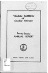 Virginia Institute of Marine Science Twenty-Second Annual Report (1963) by Virginia Institute of Marine Science