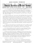 Marine Resource Information Bulletin Vol. 3, No. 3