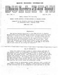 Marine Resource Information Bulletin Vol. 2, No. 8