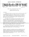 Marine Resource Information Bulletin Vol. 2, No. 1
